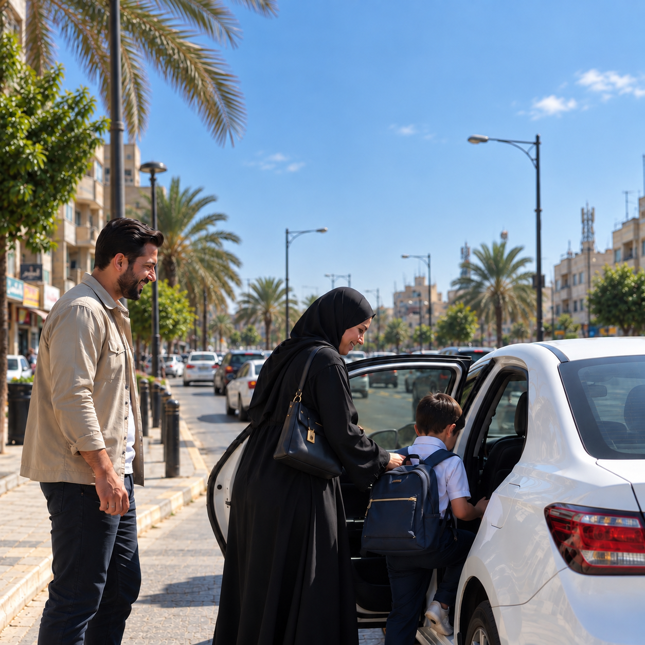 عائلة تستقلّ سيارة حُر في النجف